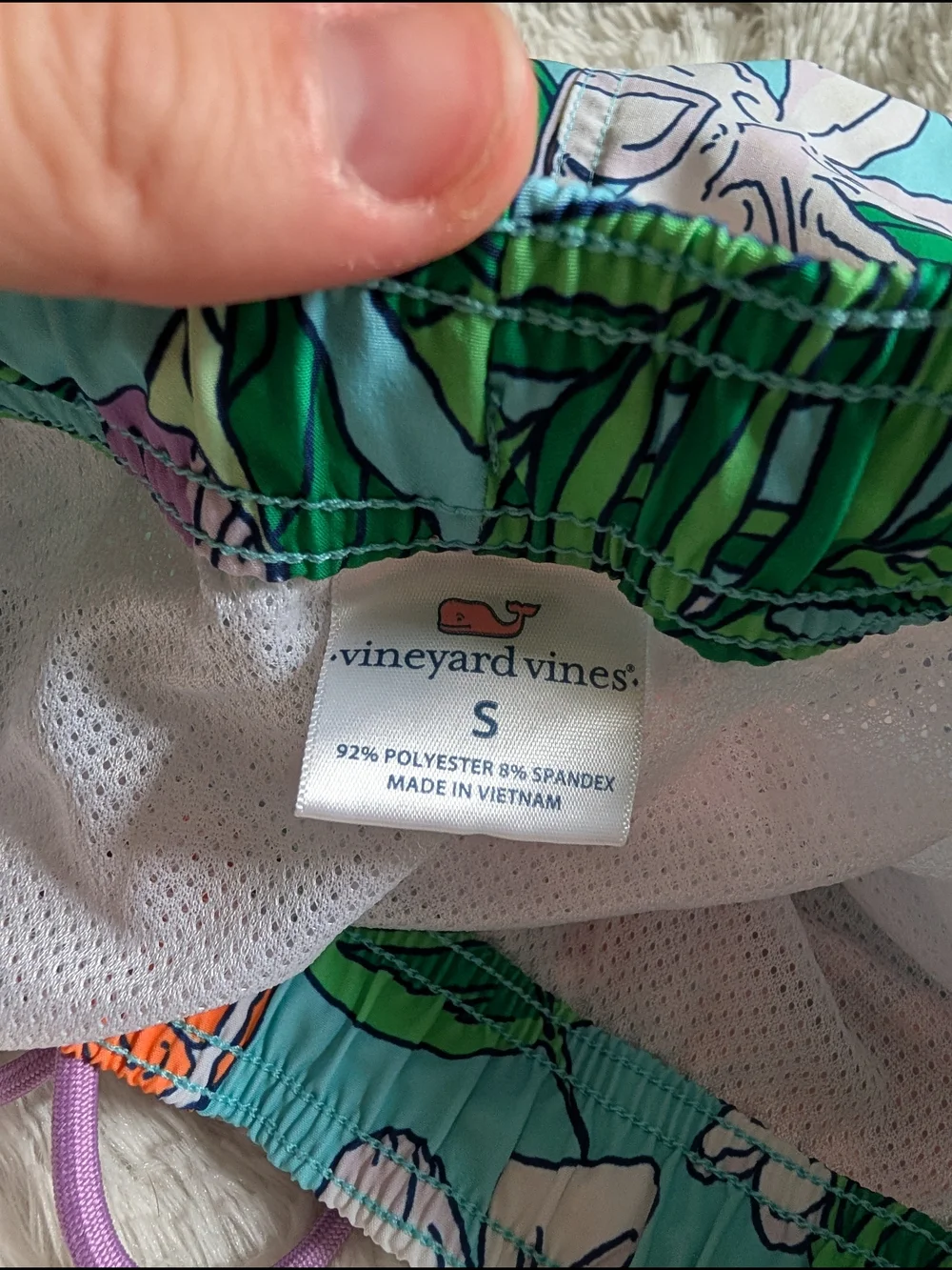 Vineyard Vines Bright Tropical Citrus Print Swim Shorts Trunks Boys Size Small